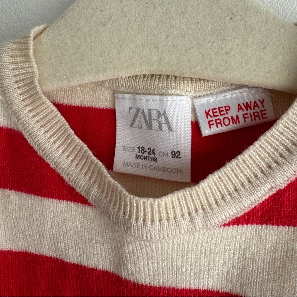 Zara Striped Sweater Tank Size 18-24 Months
